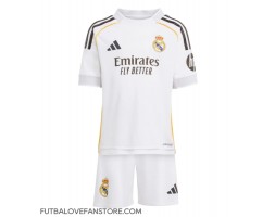 Real Madrid Vinicius Junior #7 Domáci Detský futbalový dres 2025-26 Krátky Rukáv (+ trenírky)